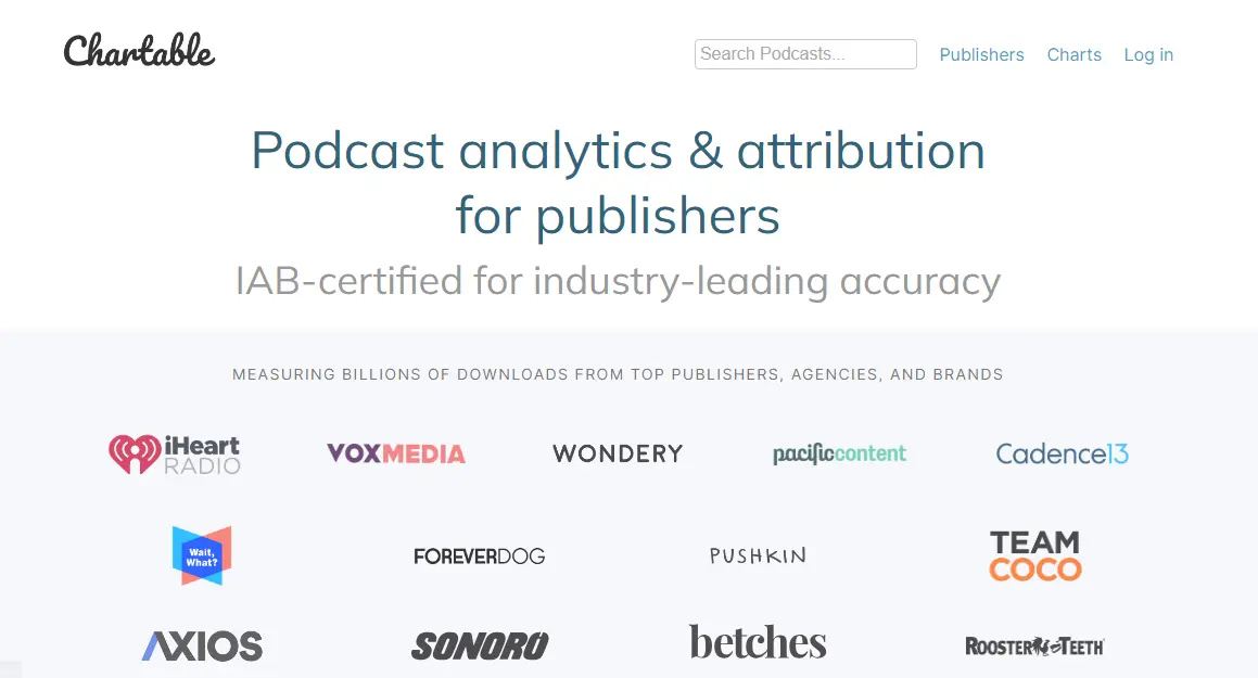 chartable for podcast analytics