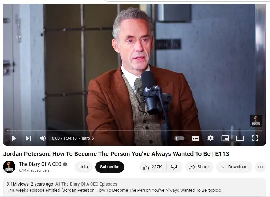 the diary of a ceo interview with jordan peterson using an how-to topic idea