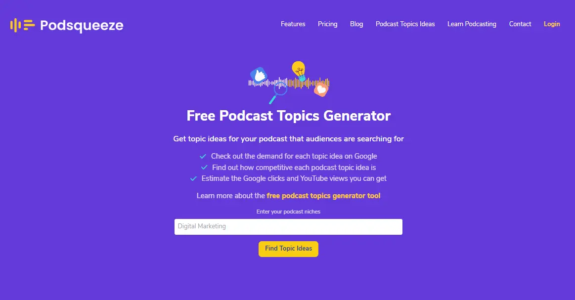 find more topic ideas with our podcast topic idea generator