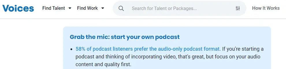 audio-only podcast stat