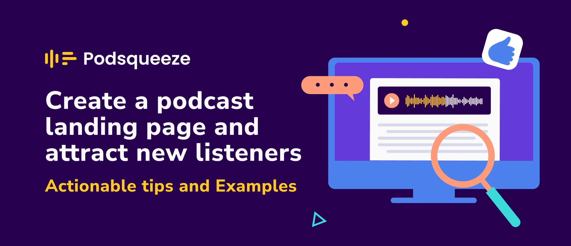 Create podcast landing page article cover