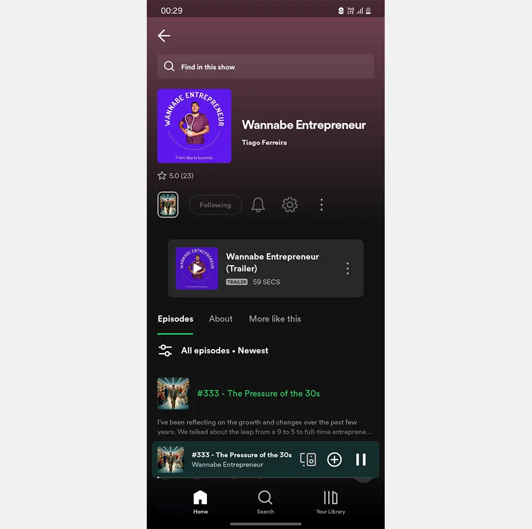 Spotify-podcast-homepage