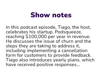 ai generated podcast show notes