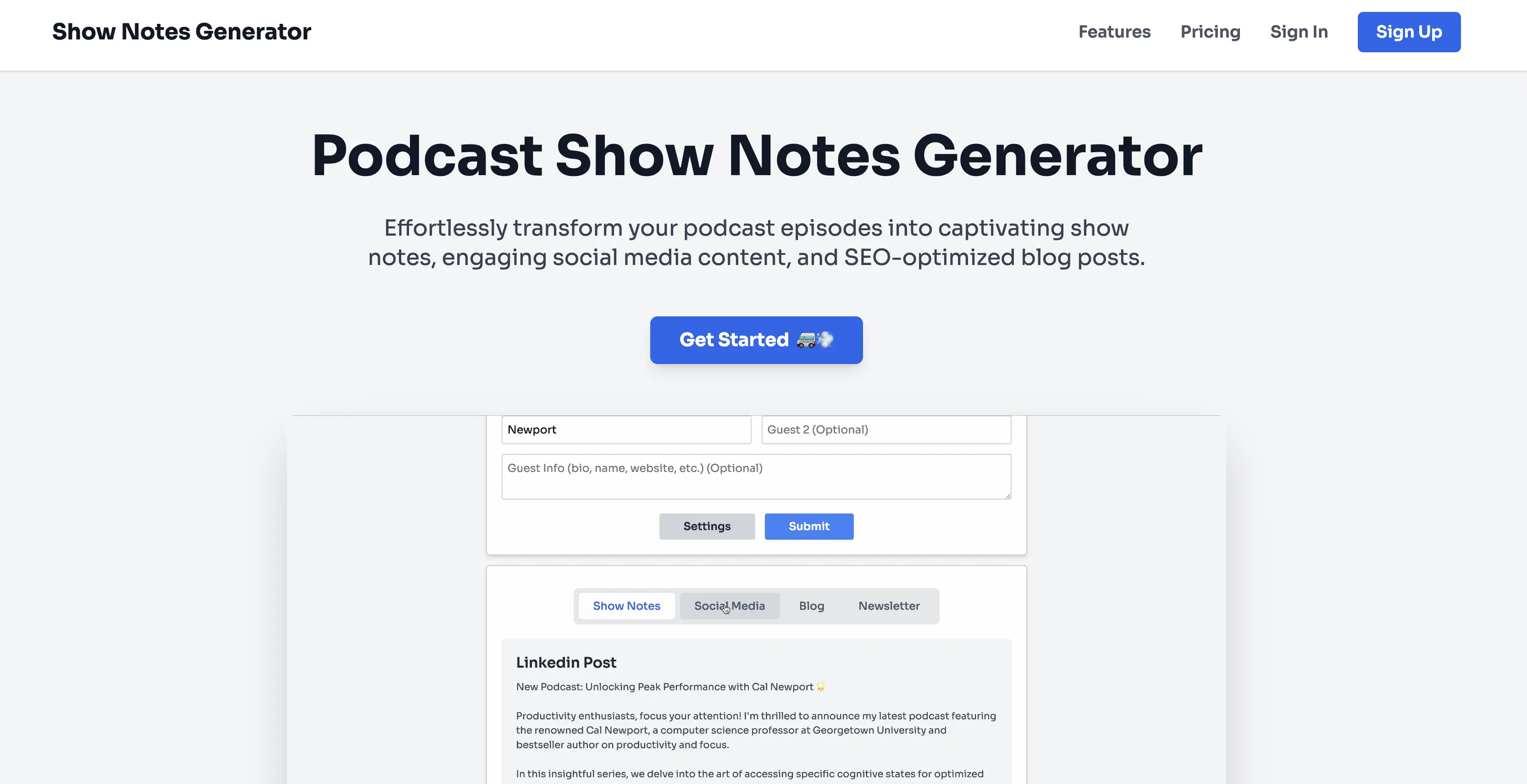 podcast-show-notes-generator